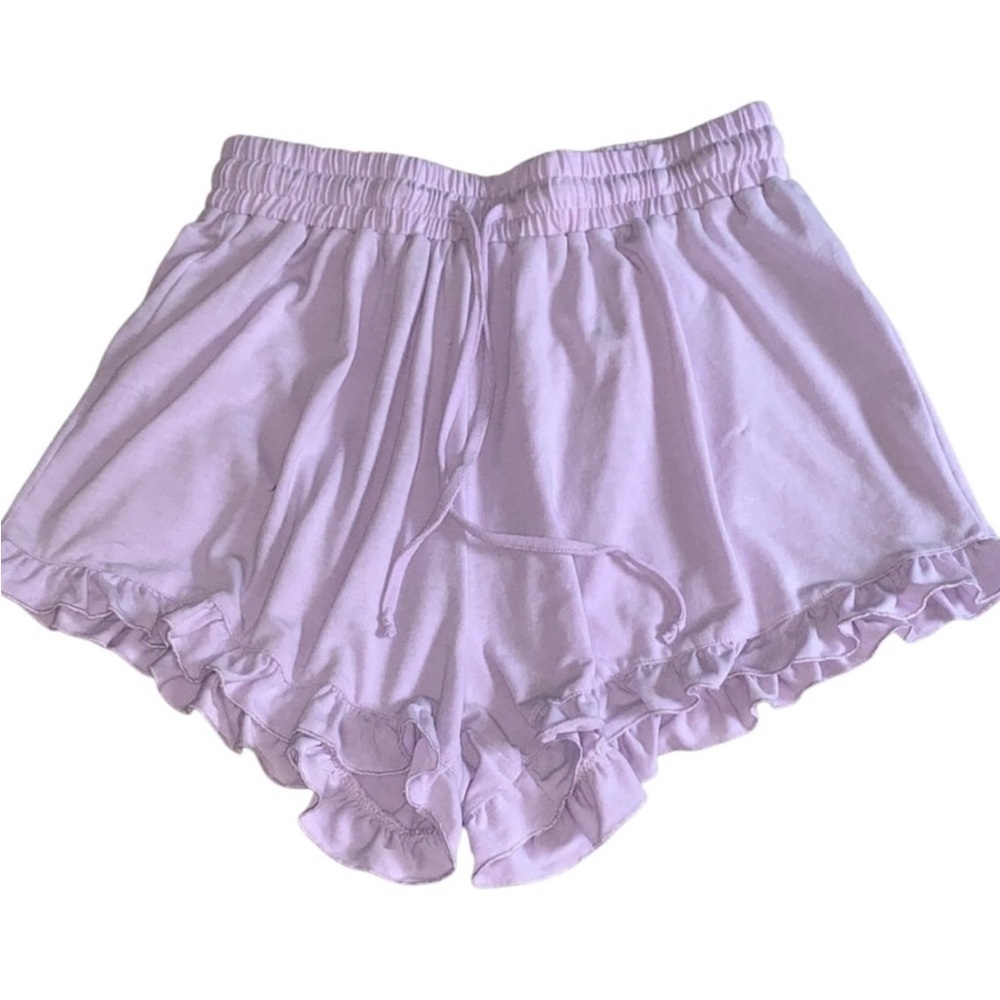 Pretty Garbage Lavender Ruffle Shorts